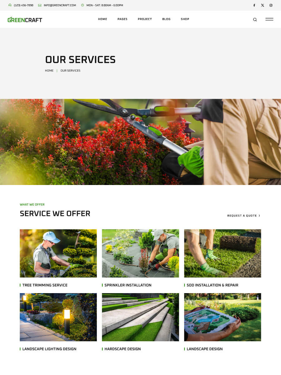 Greencraft Services Page